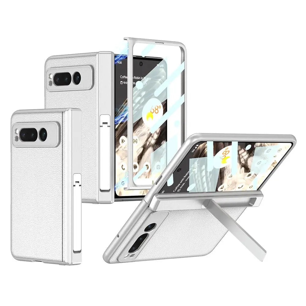 FlexKick ProShield Leather Case For Pixel Fold Phone Pinnacle Luxuries