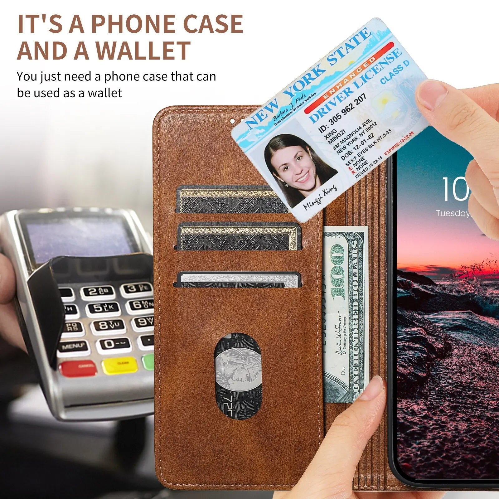 For iPhone 15 Pro Max Wallet Case PU Leather Magnetic Flip Case with Card Holders Stand TPU Inner Shell Cover for iPhone 15 Plus Pinnacle Luxuries