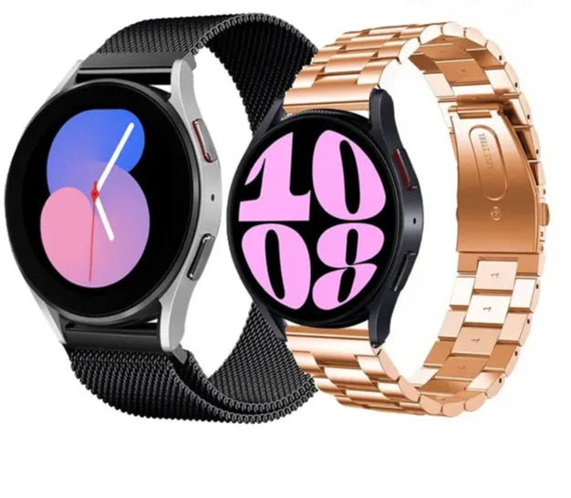 Leather+Stainless Steel Strap For Samsung Galaxy Watch 4 6 Classic 47mm 43mm 42 46mm Bracelet Galaxy Watch 6 5 4 40 44MM 5Pro 45 Pinnacle Luxuries