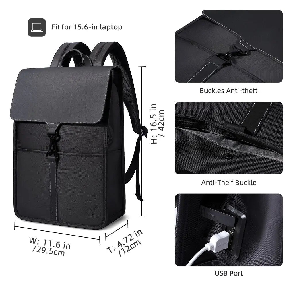 HK TechGear Collection 15.6 Inch Vintage Laptop Backpack Bag Pinnacle Luxuries