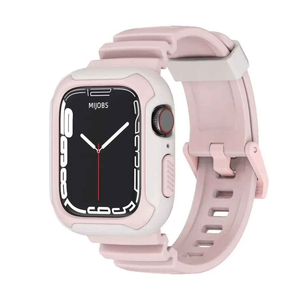 Rubber Mod Kit for Apple Watch Series 8 7 6 5 4 3 SE 40mm 41mm 44mm 45mm Screen Protector Silicone Strap for IWatch Accessories Pinnacle Luxuries