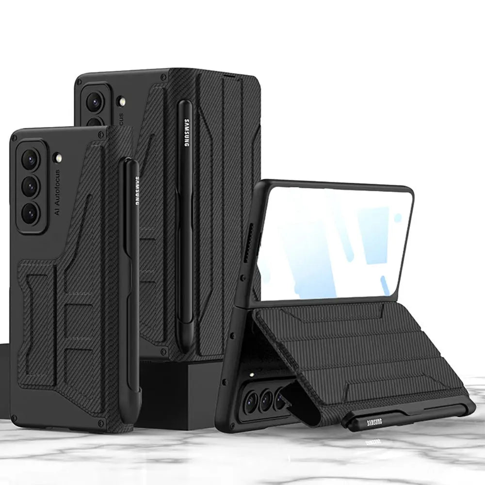 Pinnacle Premium Leather Kickstand Case For Samsung Galaxy Z Fold 5 Pinnacle Luxuries