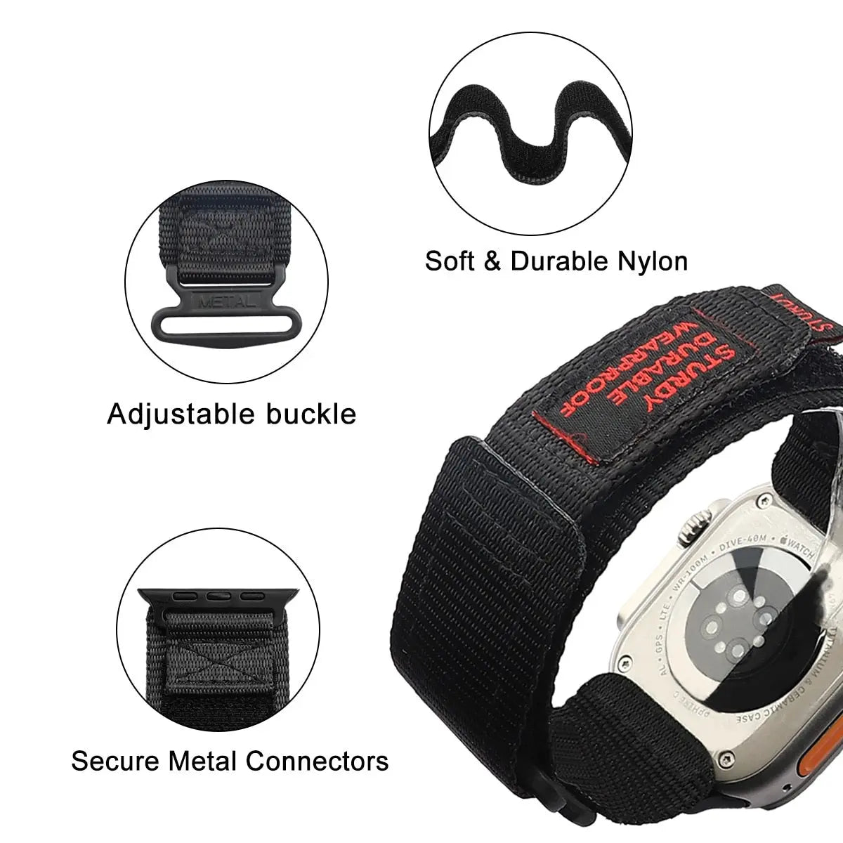 AquaFlex Pro: Custom Edition Premium Waterproof Nylon Band for Apple Watch Pinnacle Luxuries