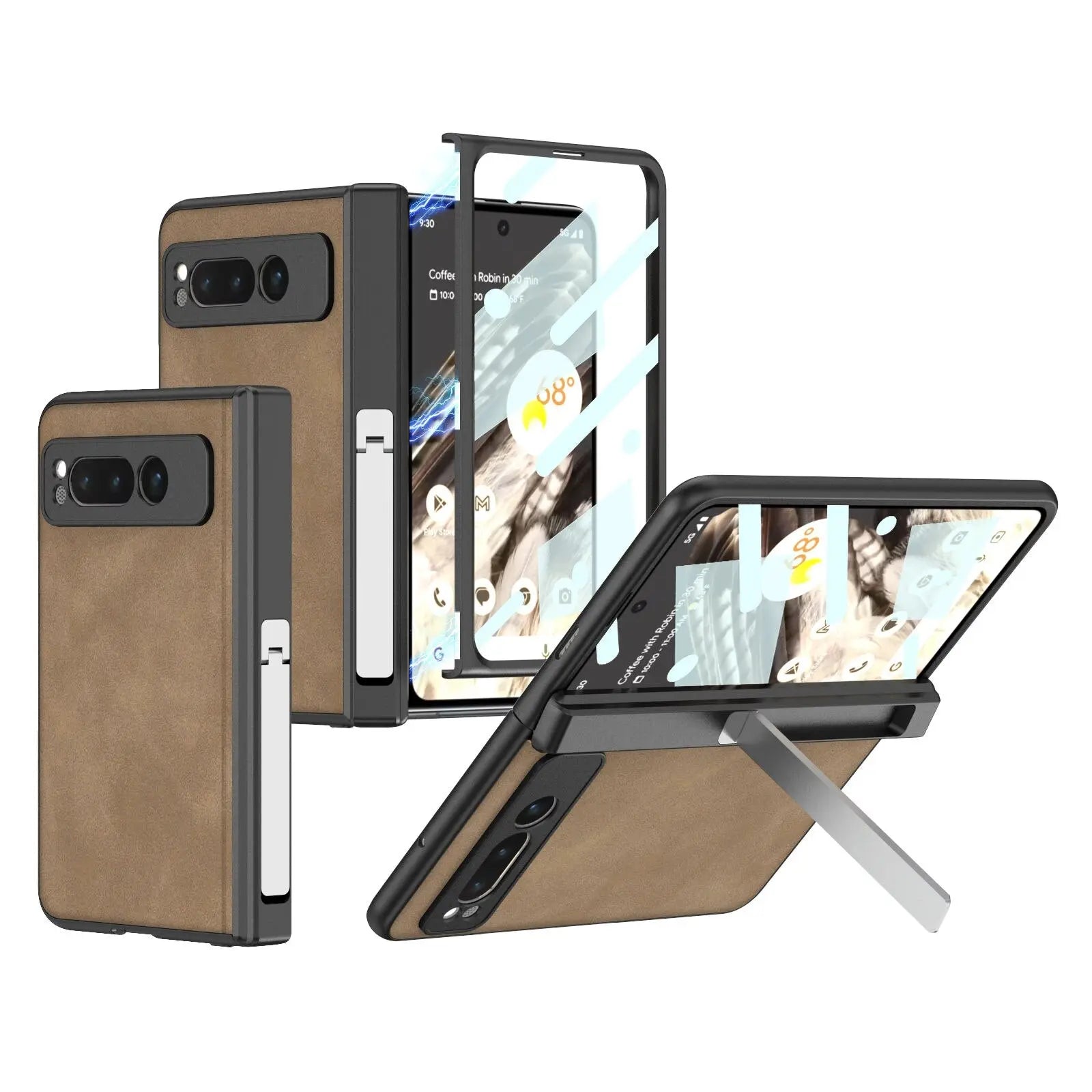 ProGuard Matte Leather Case For Pixel Fold Phone Pinnacle Luxuries