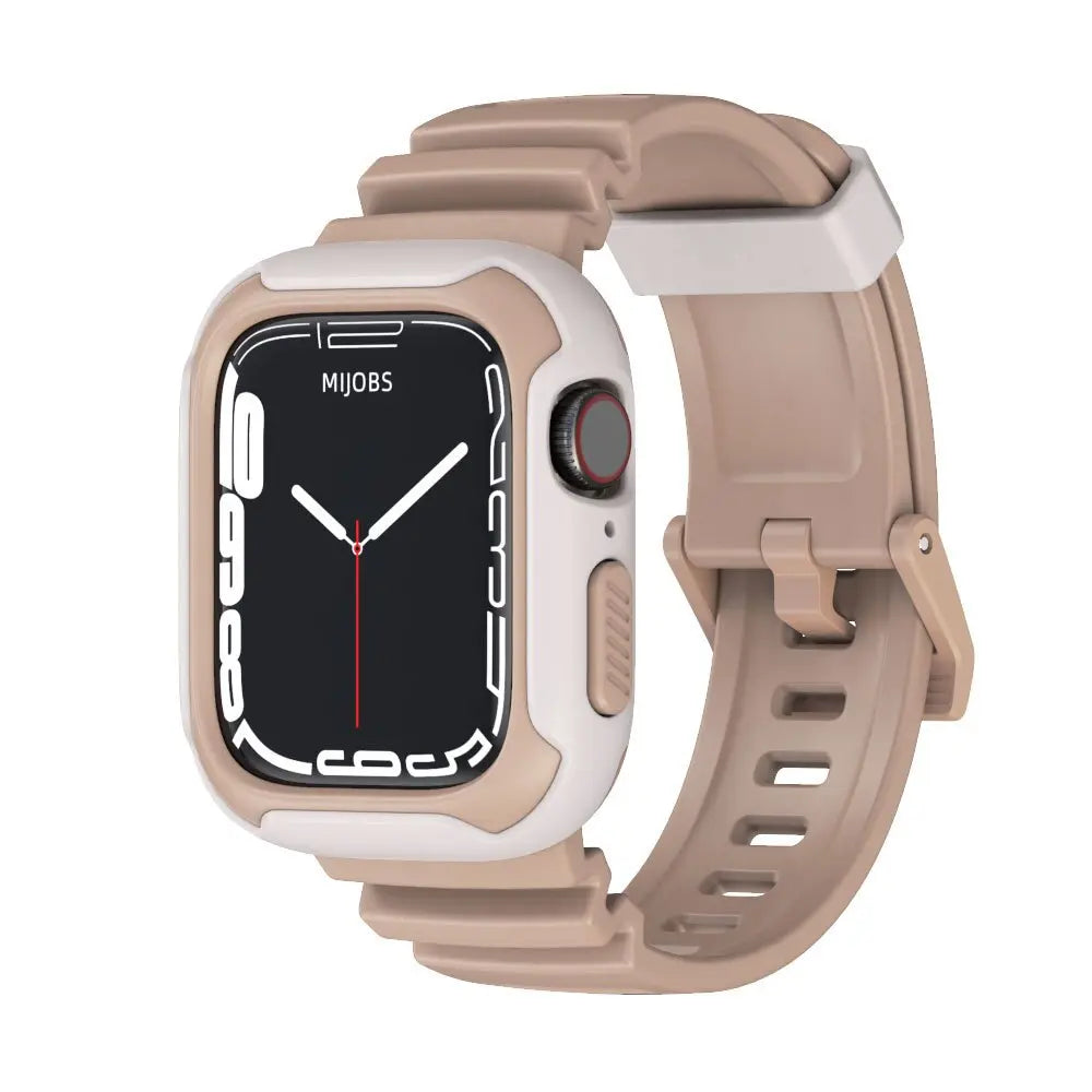 Rubber Mod Kit for Apple Watch Series 8 7 6 5 4 3 SE 40mm 41mm 44mm 45mm Screen Protector Silicone Strap for IWatch Accessories Pinnacle Luxuries