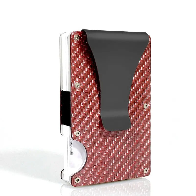 DIENQI Carbon Fiber Card Holder Mini Aluminum Metal RFID Magic Men's Wallet Pinnacle Luxuries