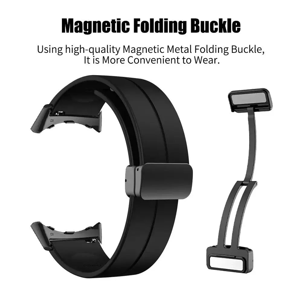 Magnetic Silicone For Google Pixel Watch Band Active pulseira Sports Soft Watchband Accessories Bracelet Pixel Watch 2 Strap Pinnacle Luxuries