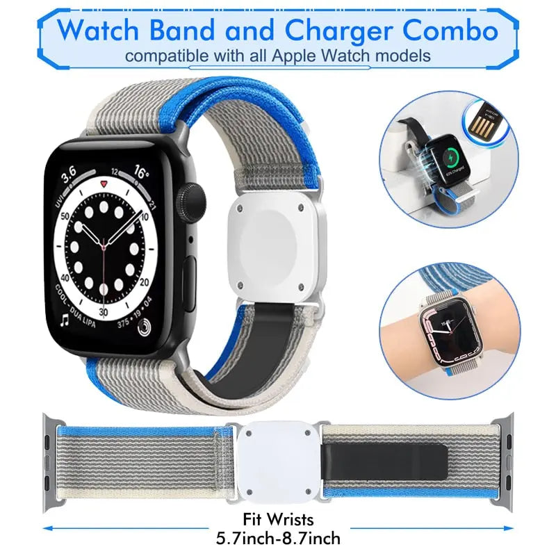 USB Charging Pinnacle Loop Band For Apple Watch Pinnacle Luxuries