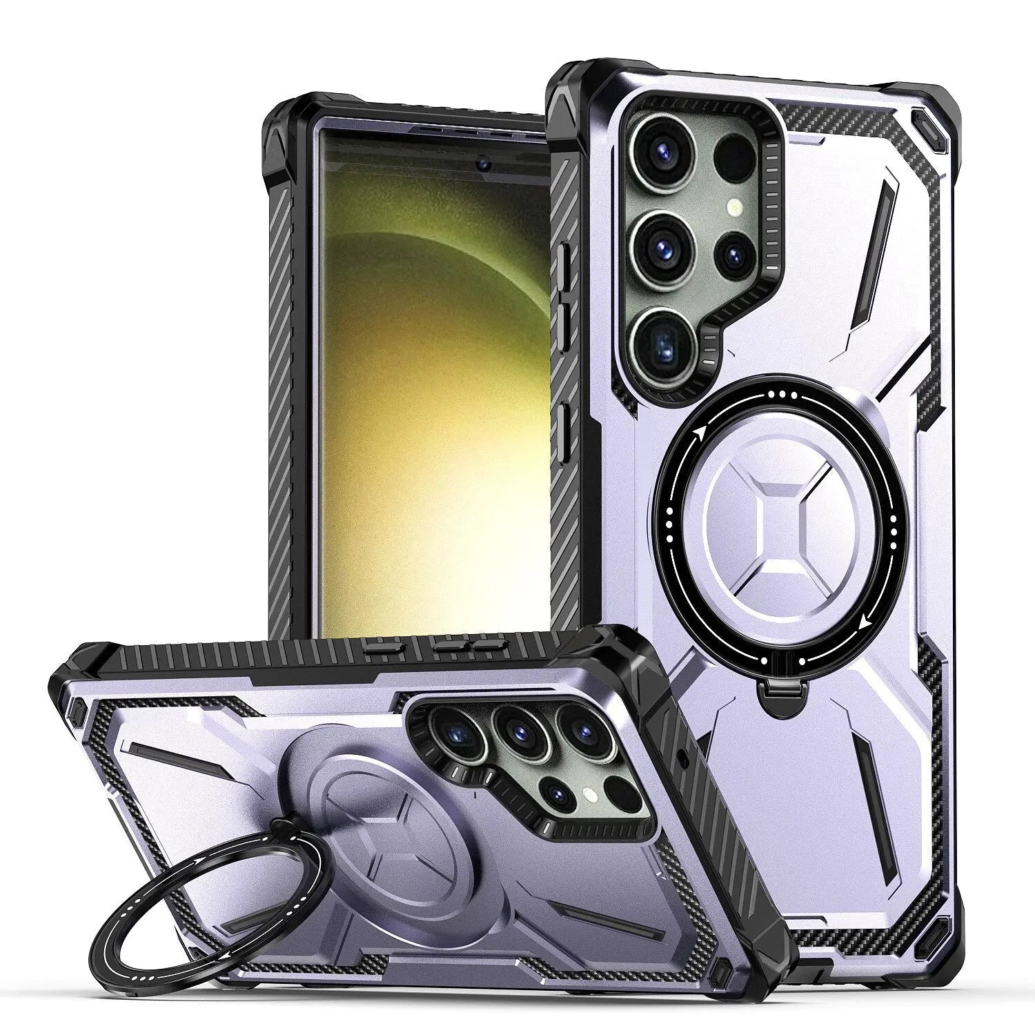 PL Collection Magsafe Compatible Metal Kickstand Magnetic Samsung Galaxy S23 Case Pinnacle Luxuries