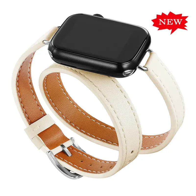 Leather Strap for Apple Watch Band 49mm 41mm 45mm 40mm 44mm Correa For IWatch Series 9 8 7 6 SE 5 4 Ultra 2 Replacement Bracelet Pinnacle Luxuries