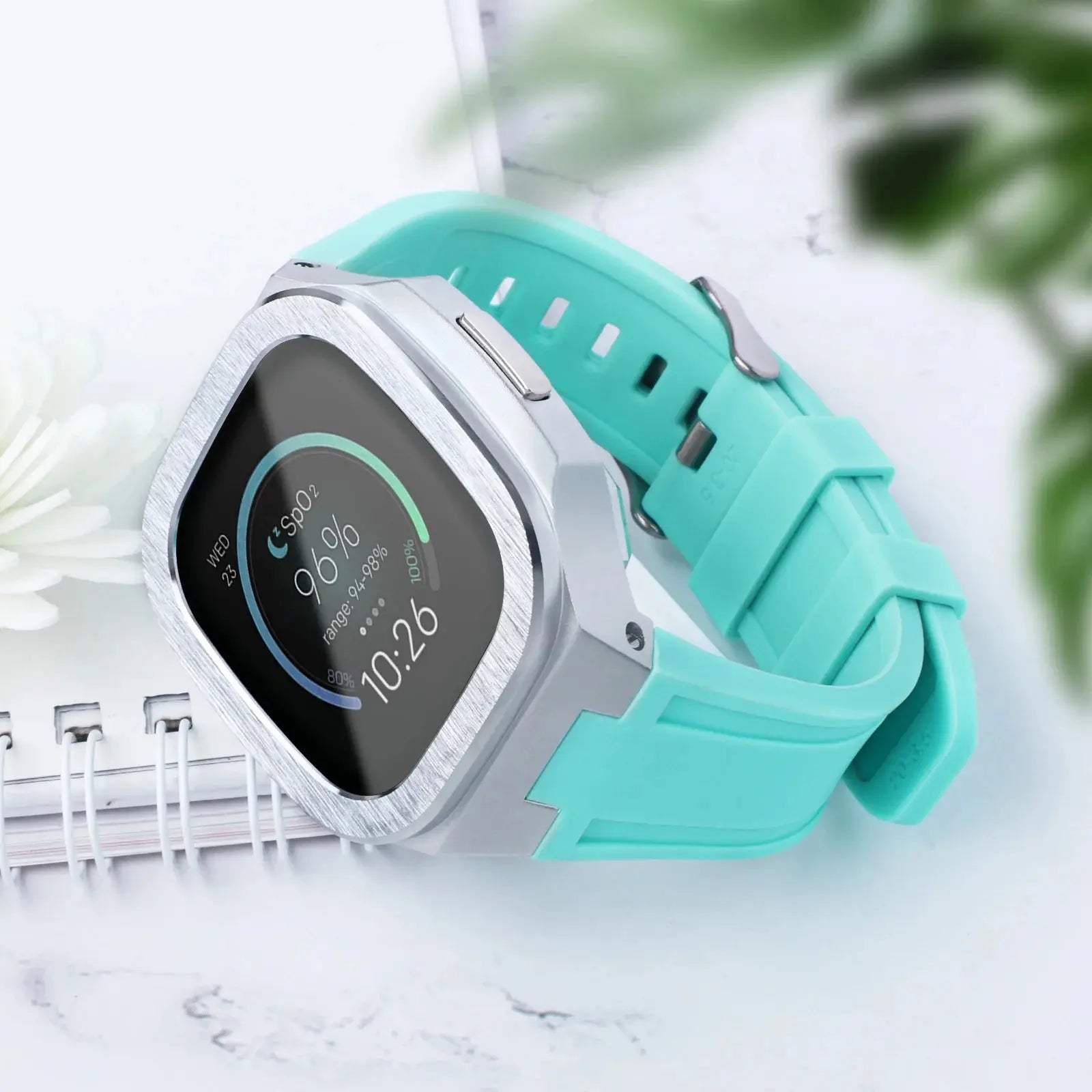 Smart Watch Case for Fitbit Versa 3 4/ Fitbit Sense 2 Ultra Thin Glass Screen Protector Sports Strap for Fitbit Versa 3/Sense Pinnacle Luxuries