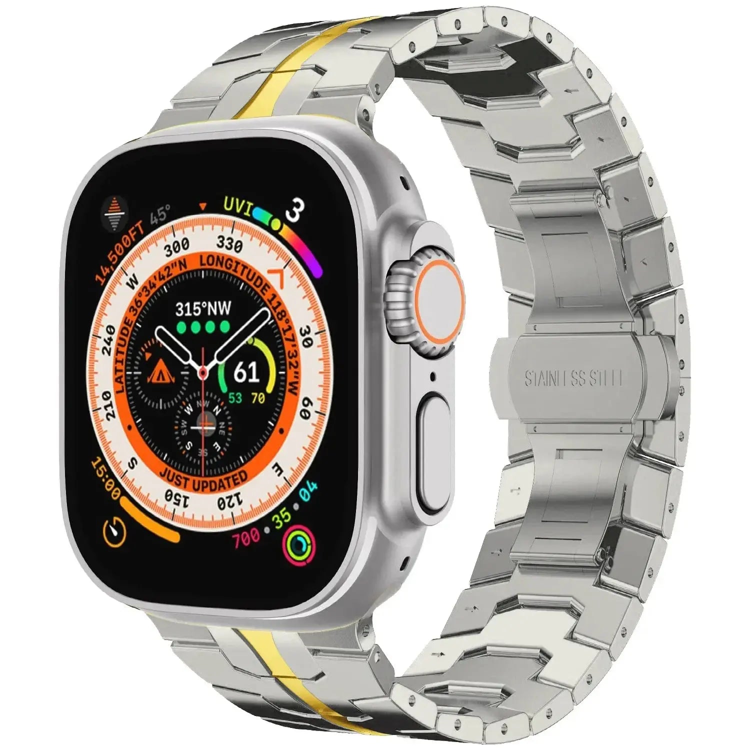 Stainless Steel Strap For Apple Watch Band 45mm 41mm 40mm 44mm 38mm Ultra 2 49mm Strap Metal Bracelet iWatch Series 10 46mm 42mm Pinnacle Luxuries
