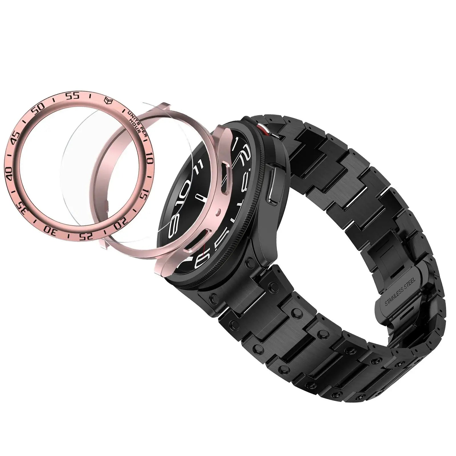 Titanium Elegance Band & Armor Case for Samsung Galaxy Watch