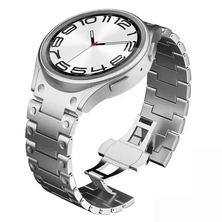Titanium Elegance Custom Watch Band for Samsung Galaxy Watch Pinnacle Luxuries