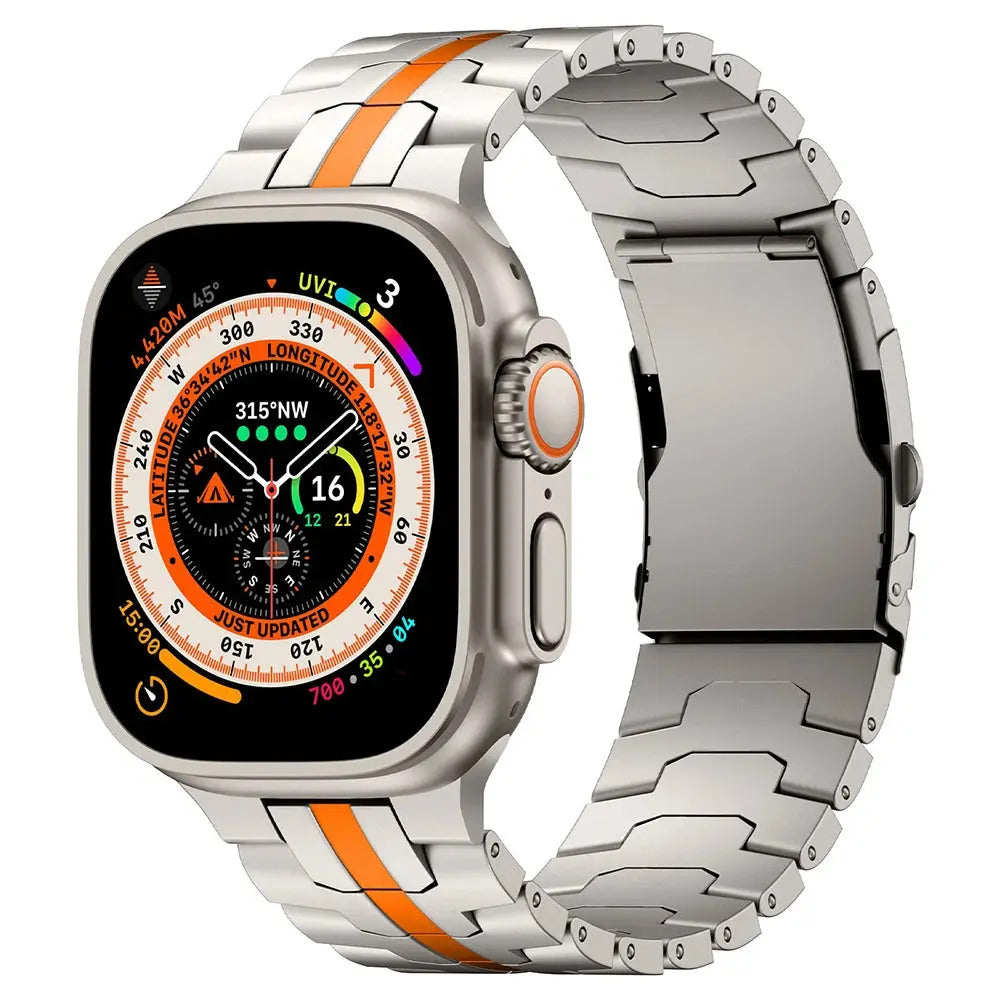 TitaniumElite Series X - Premium Titanium Watch Band for Apple Watch