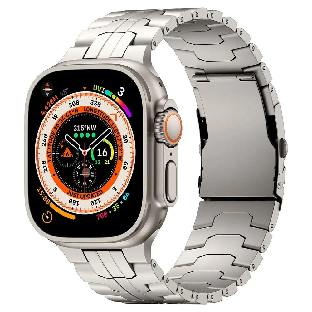 TitaniumElite Series X - Premium Titanium Watch Band for Apple Watch