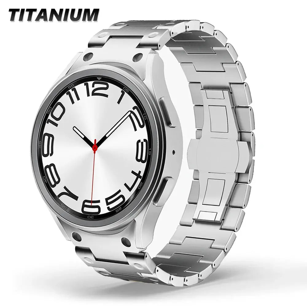 Titanium No Gaps Bracelet for Samsung Galaxy Watch 6 4 5 pro 44mm 40mm 47mm 43 45mm Quick Fit Band Classic 42 46mm Strap Correa Pinnacle Luxuries