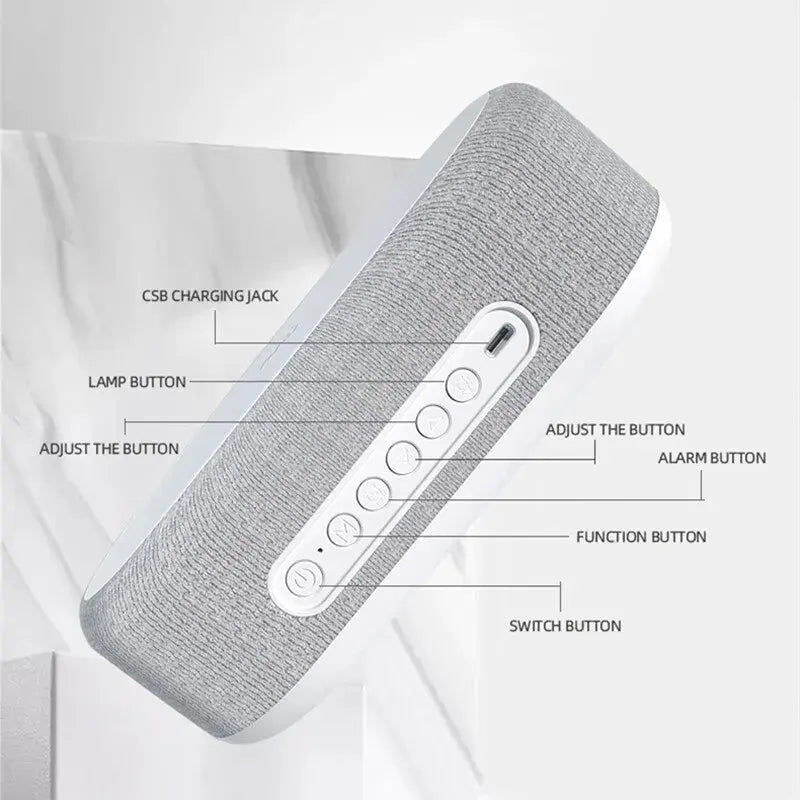 Wireless Charger Alarm Clock Time LED Light Thermometer Earphone Phone Charger 15W Fast Charging Dock Station for iPhone Samsung Pinnacle Luxuries