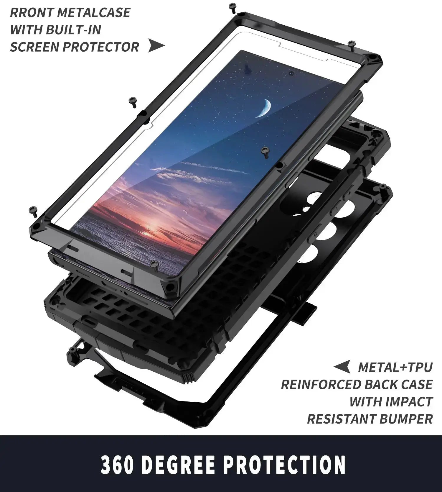 With Bracket+Full Protective For Samsung S24 Ultra S24+ S24 5G 2024 Case Kickstand Dual Layer Protective Shockproof Cover Pinnacle Luxuries