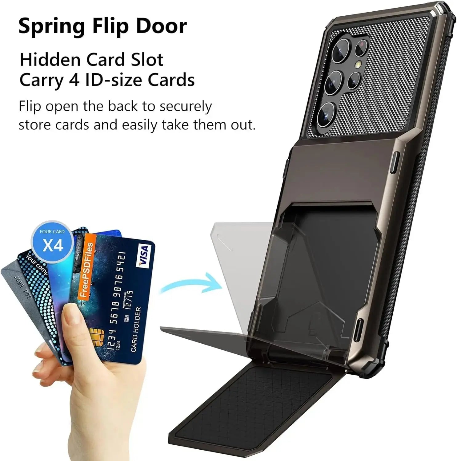 for Samsung Galaxy S24 Ultra S24 Plus Wallet Case with Card Holder, Dual Layer Heavy Duty Shockproof, Large Storage Phone Cover Pinnacle Luxuries