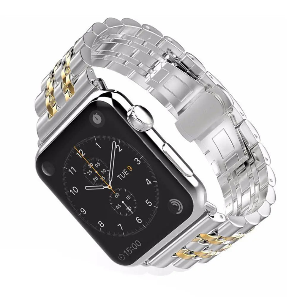 Apple Watch Series 4/5/6 Custom Stainless Steel Case & Band - Pinnacle Luxuries