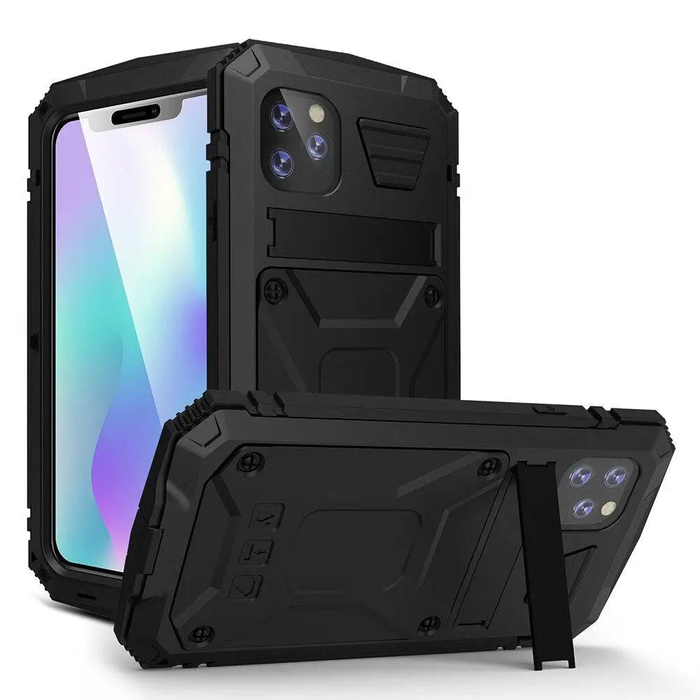 iPhone X XS Max XR Case 360 Full Military Grade Metal Aluminum Armor - Pinnacle Luxuries