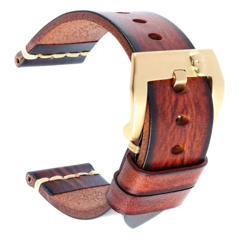 Vintage Italian Cow Leather Watchband - Pinnacle Luxuries