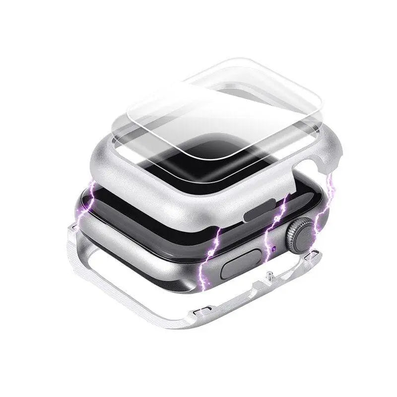 Ultimate Steel Case Tempered Glass Screen Protection For Apple Watch - Pinnacle Luxuries