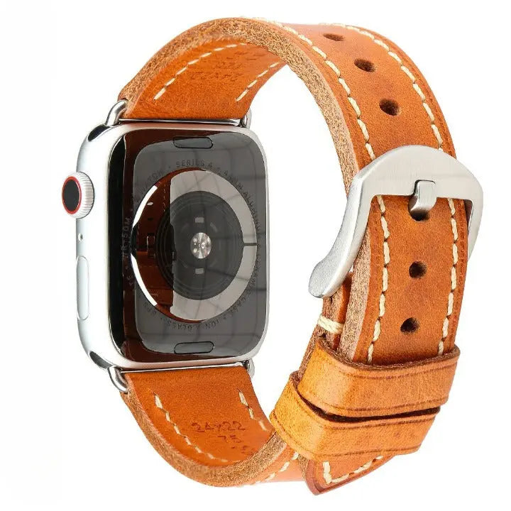 Italian Calfskin Genuine Leather Band For Apple Watch - Pinnacle Luxuries