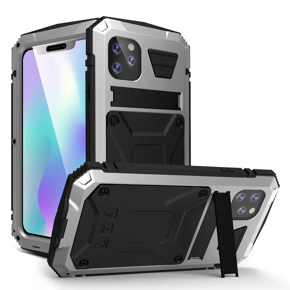 iPhone X XS Max XR Case 360 Full Military Grade Metal Aluminum Armor - Pinnacle Luxuries