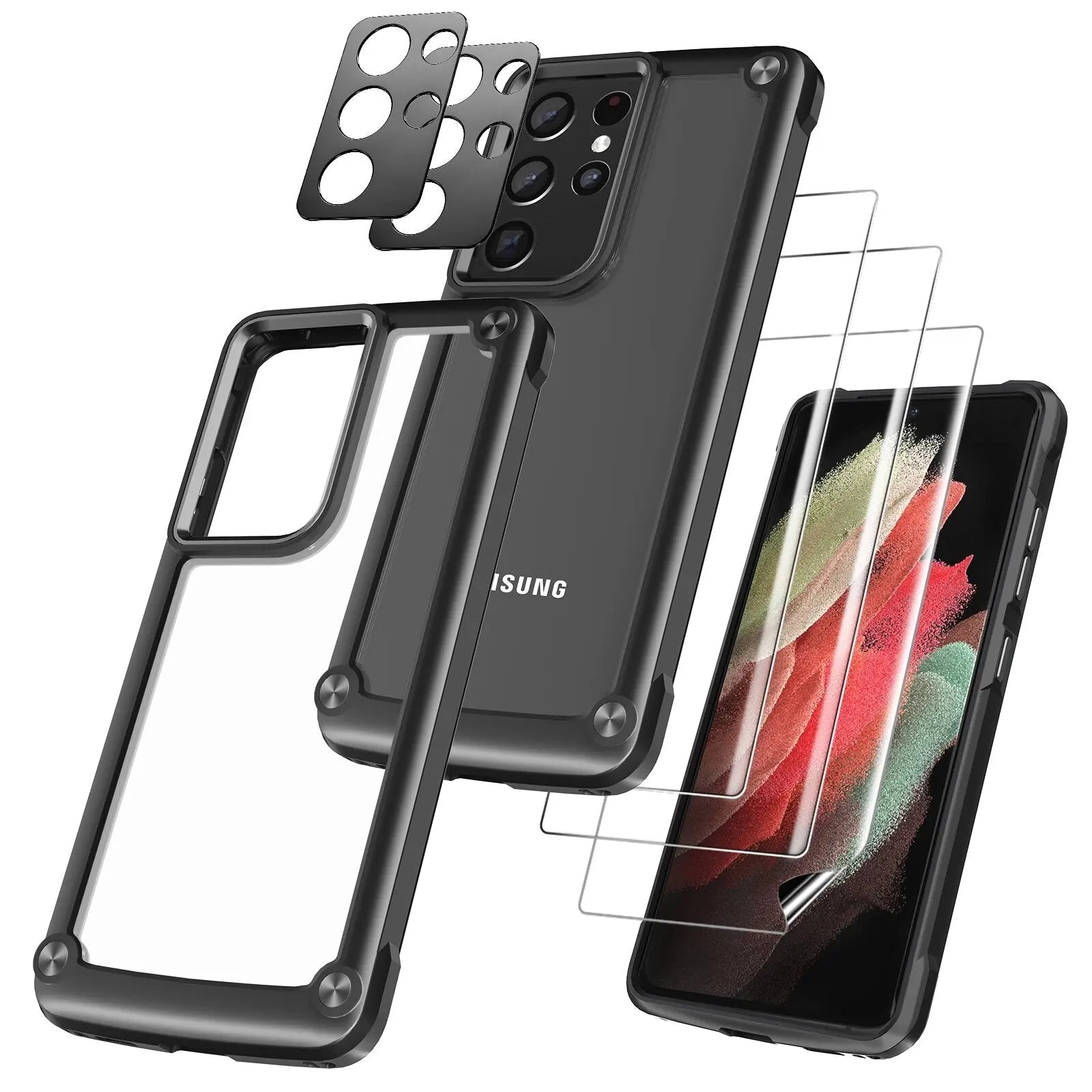 Pinnacle 6-in-1 Case Protection For Samsung Galaxy S21 Ultra - Pinnacle Luxuries