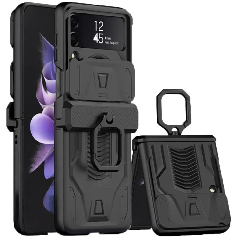 Pinnacle 360 Armor Magnetic Hinge Ring Case For Samsung Galaxy Z Flip 3& 4 - Pinnacle Luxuries