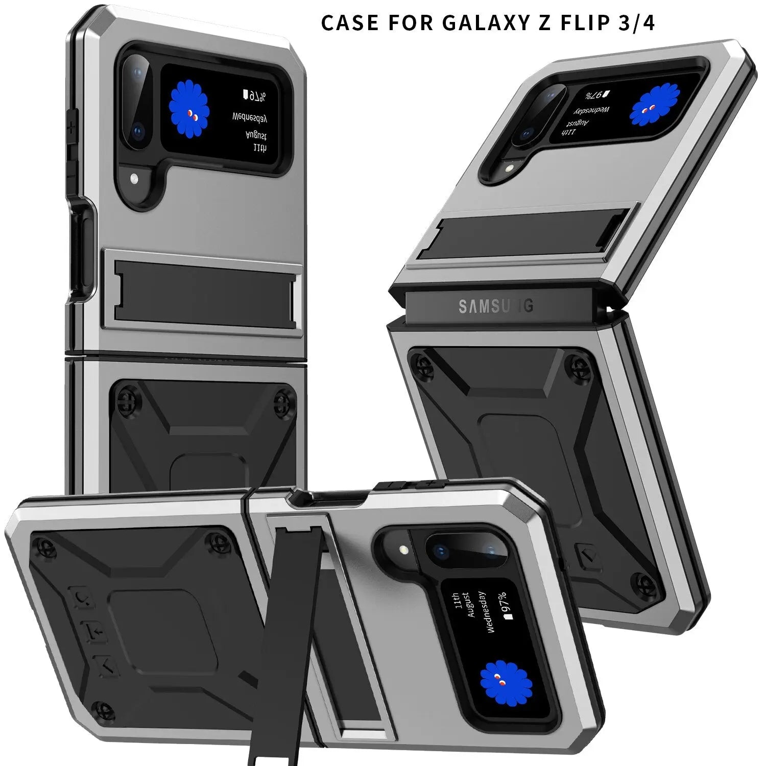 Heavy Duty Military Grade Case For Samsung Galaxy Z Flip 3 Flip 4 - Pinnacle Luxuries