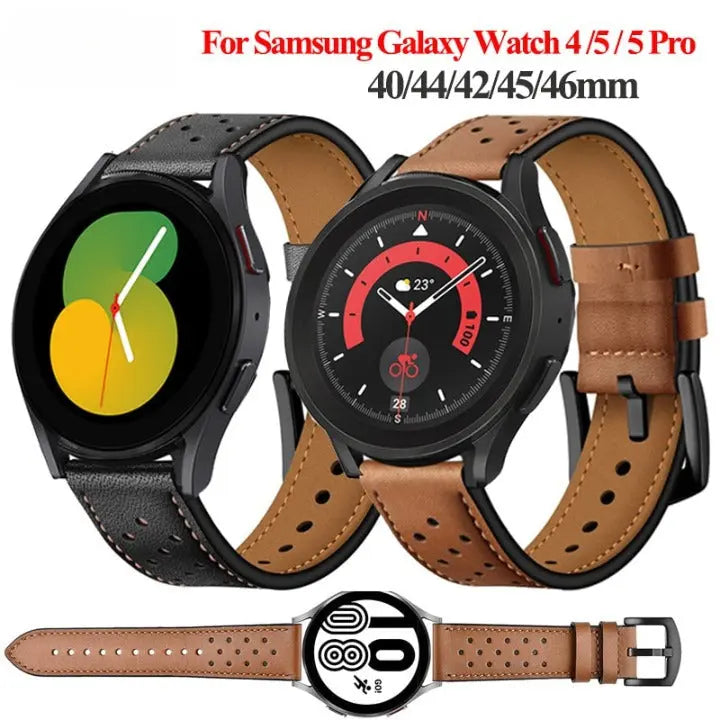 Custom Leather Band For Samsung Galaxy Watch 5 / Watch 4 - Pinnacle Luxuries