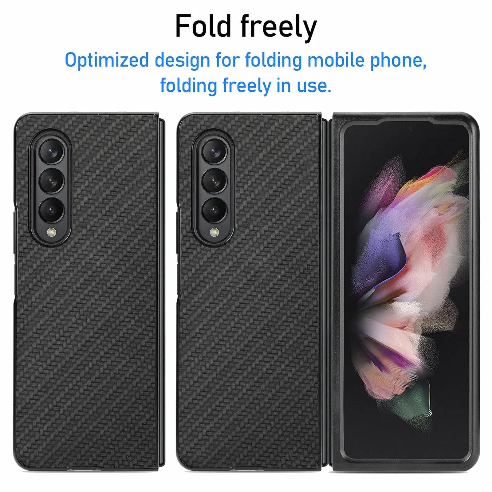 Pinnacle Carbon Fiber Case For Samsung Galaxy Z Fold 4 Fold 3 - Pinnacle Luxuries
