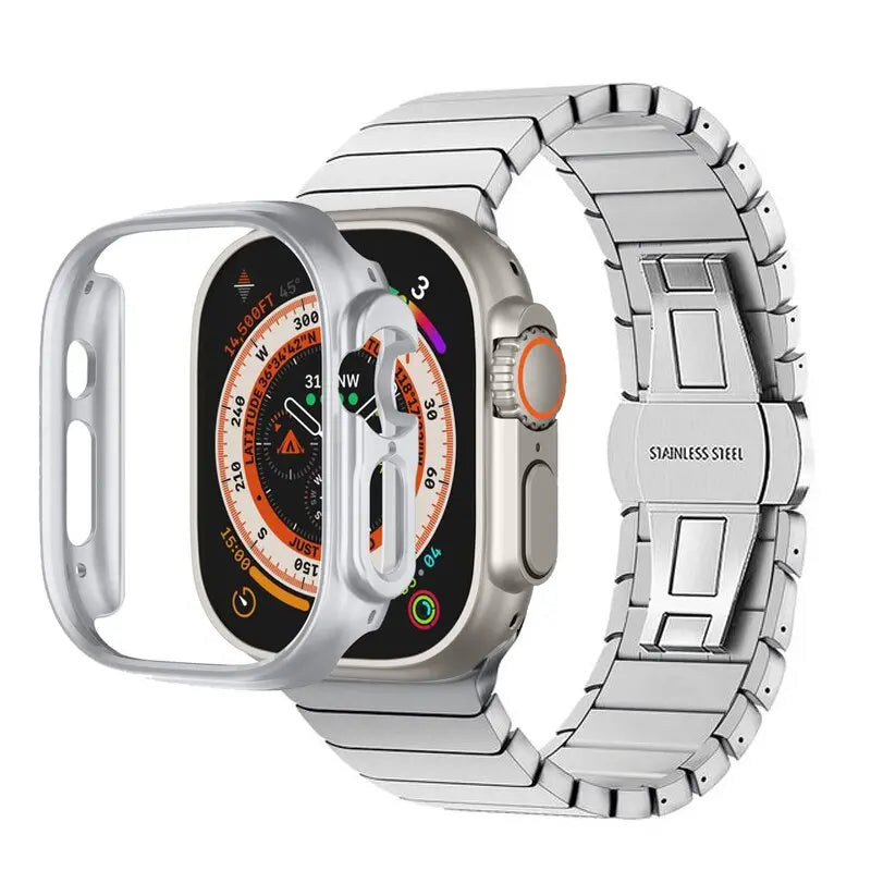 Pinnacle Armor Bumper Case Stainless Steel Band For Apple Watch - Pinnacle Luxuries