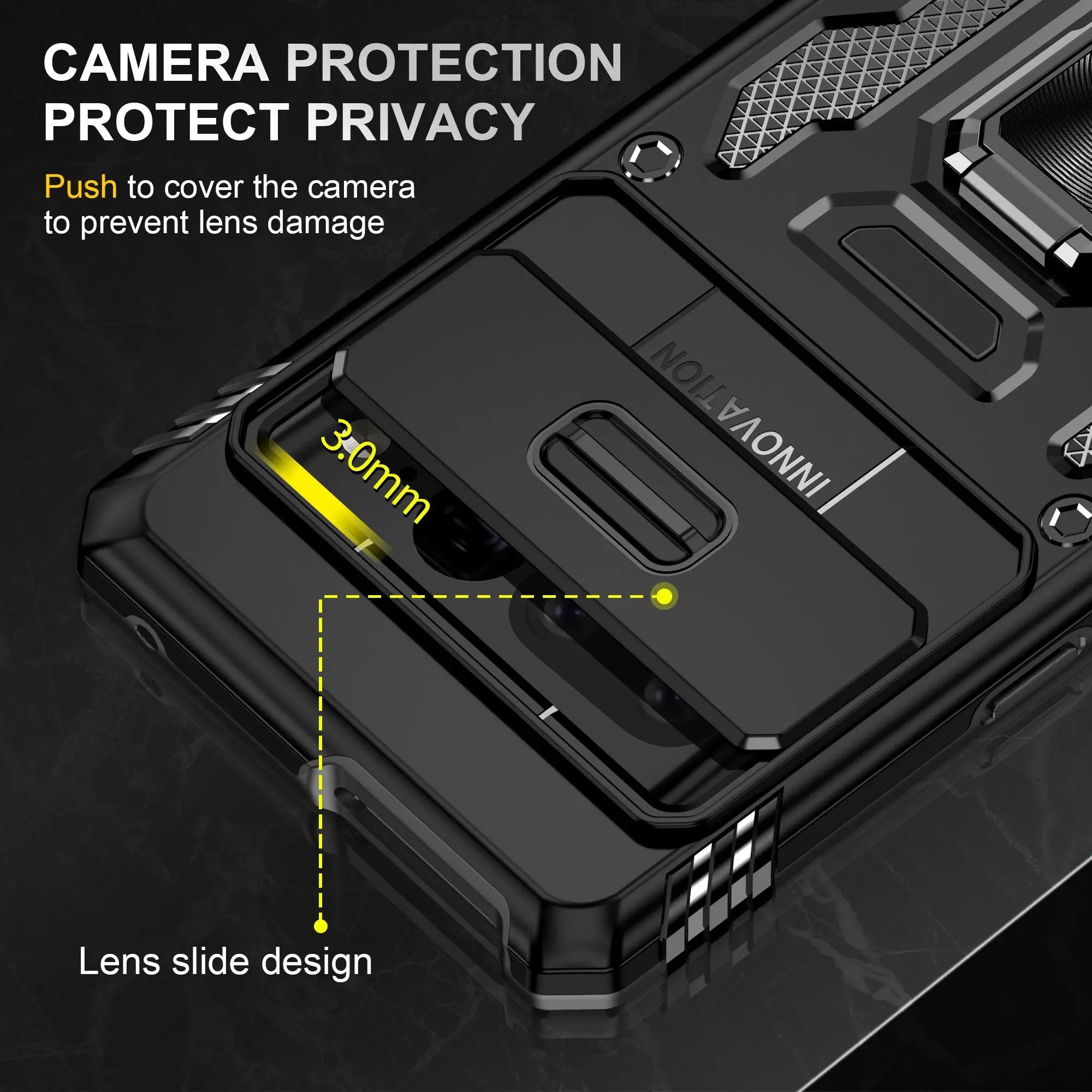 Pinnacle Kickstand Ring Shockproof Case For Google Pixel 7 Pro - Pinnacle Luxuries