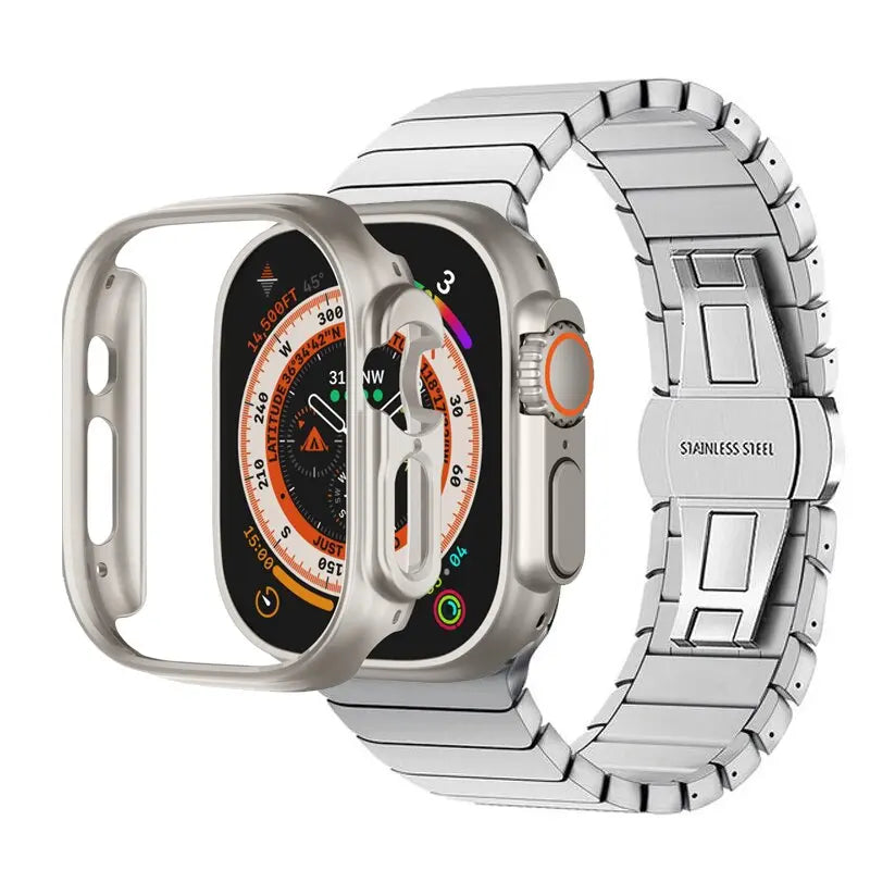 Pinnacle Armor Bumper Case Stainless Steel Band For Apple Watch - Pinnacle Luxuries