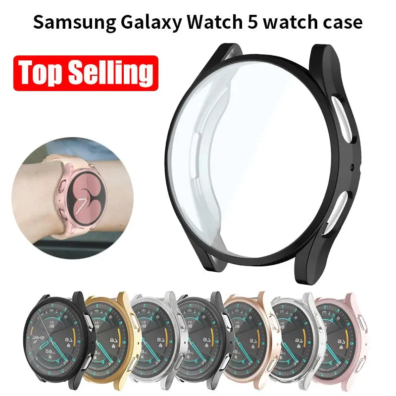 Tempered Glass Screen Protector Case Bezel For Samsung Galaxy Watch 5 40mm 44mm - Pinnacle Luxuries
