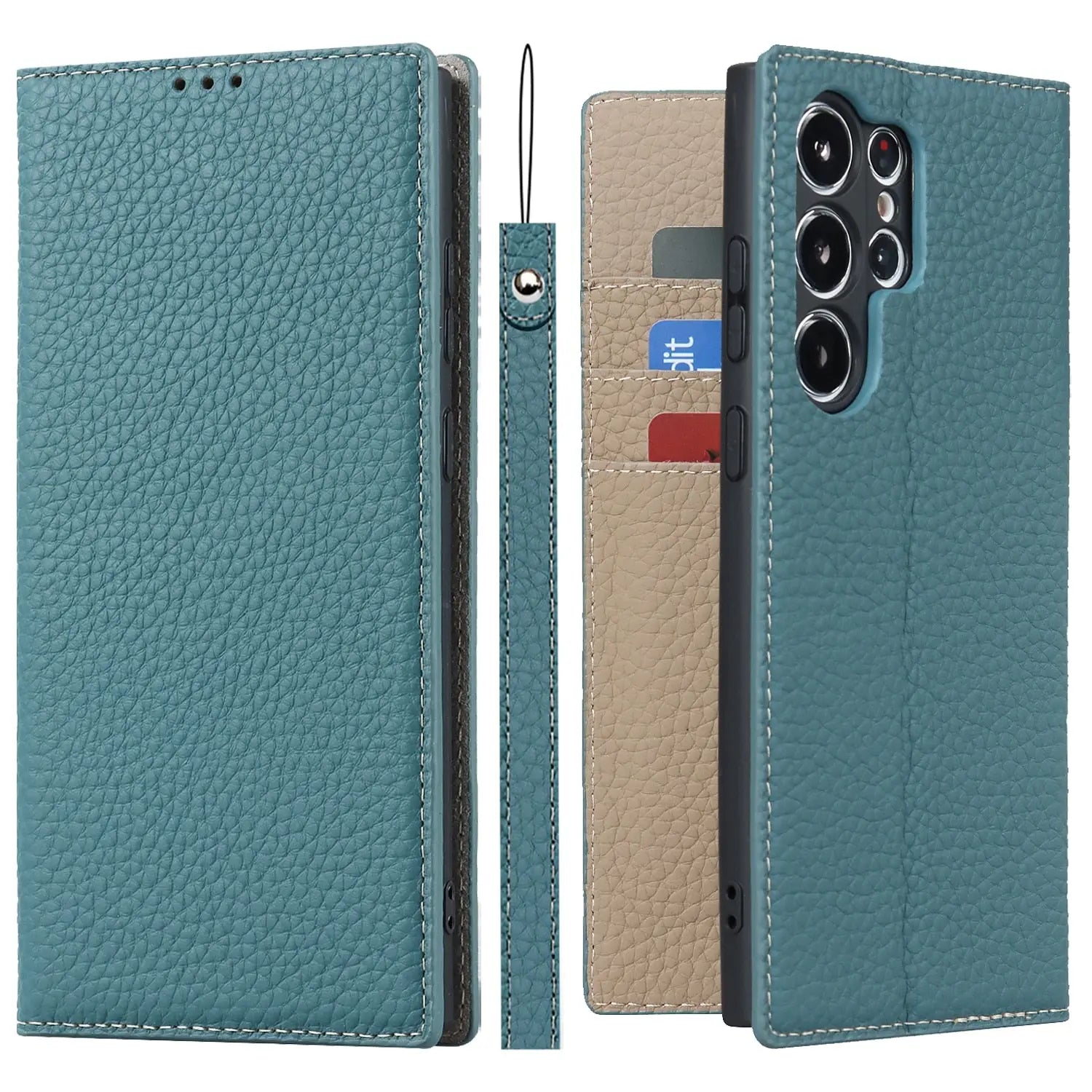 Pinnacle Genuine Leather Wallet Case For Samsung Galaxy S23 Ultra - Pinnacle Luxuries