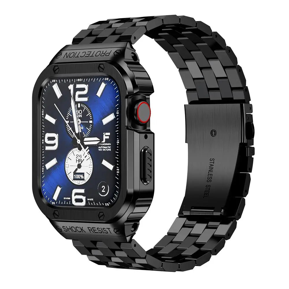 Pinnacle Stainless Steel Band Case Combo For Apple Watch Ultra 49mm - Pinnacle Luxuries