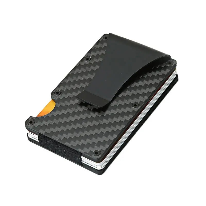 DIENQI Carbon Fiber Card Holder Mini Aluminum Metal RFID Magic Men's Wallet Pinnacle Luxuries