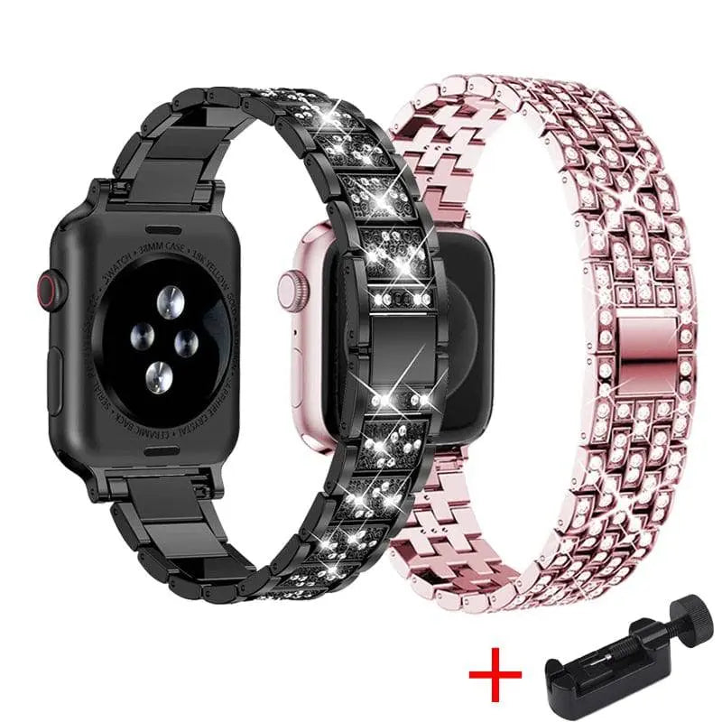 Diva Collection Pair Of Bands For Apple Watch Series 7 - Pinnacle Luxuries