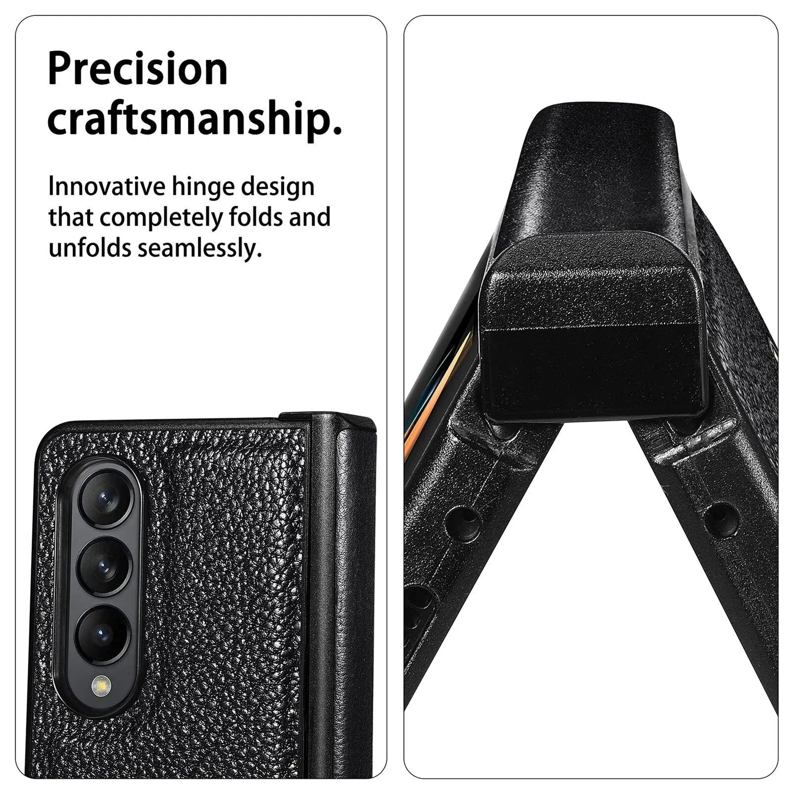Pinnacle Genuine Leather Slim Fit Case For Samsung Galaxy Z Fold 4 - Pinnacle Luxuries