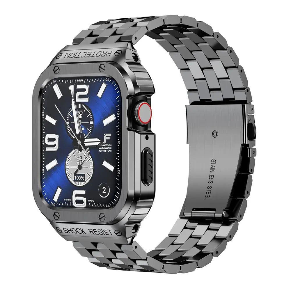 Pinnacle Stainless Steel Band Case Combo For Apple Watch Ultra 49mm - Pinnacle Luxuries