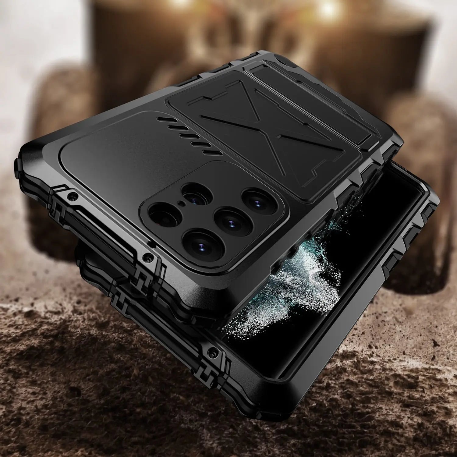 Heavy Duty Aluminum Alloy 360° Total Protection Kickstand Case For Samsung Galaxy S23 Ultra - Pinnacle Luxuries