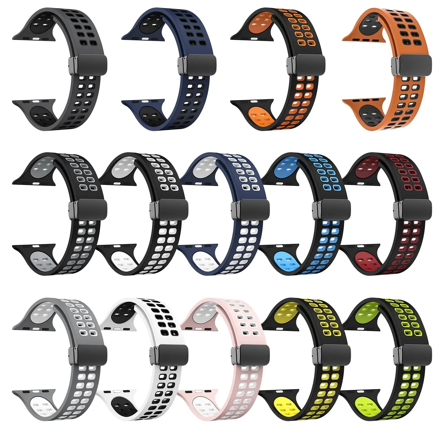 MagSport Silicone Band: Magnetic Metal Buckle Sport Band for Apple Watch - Pinnacle Luxuries