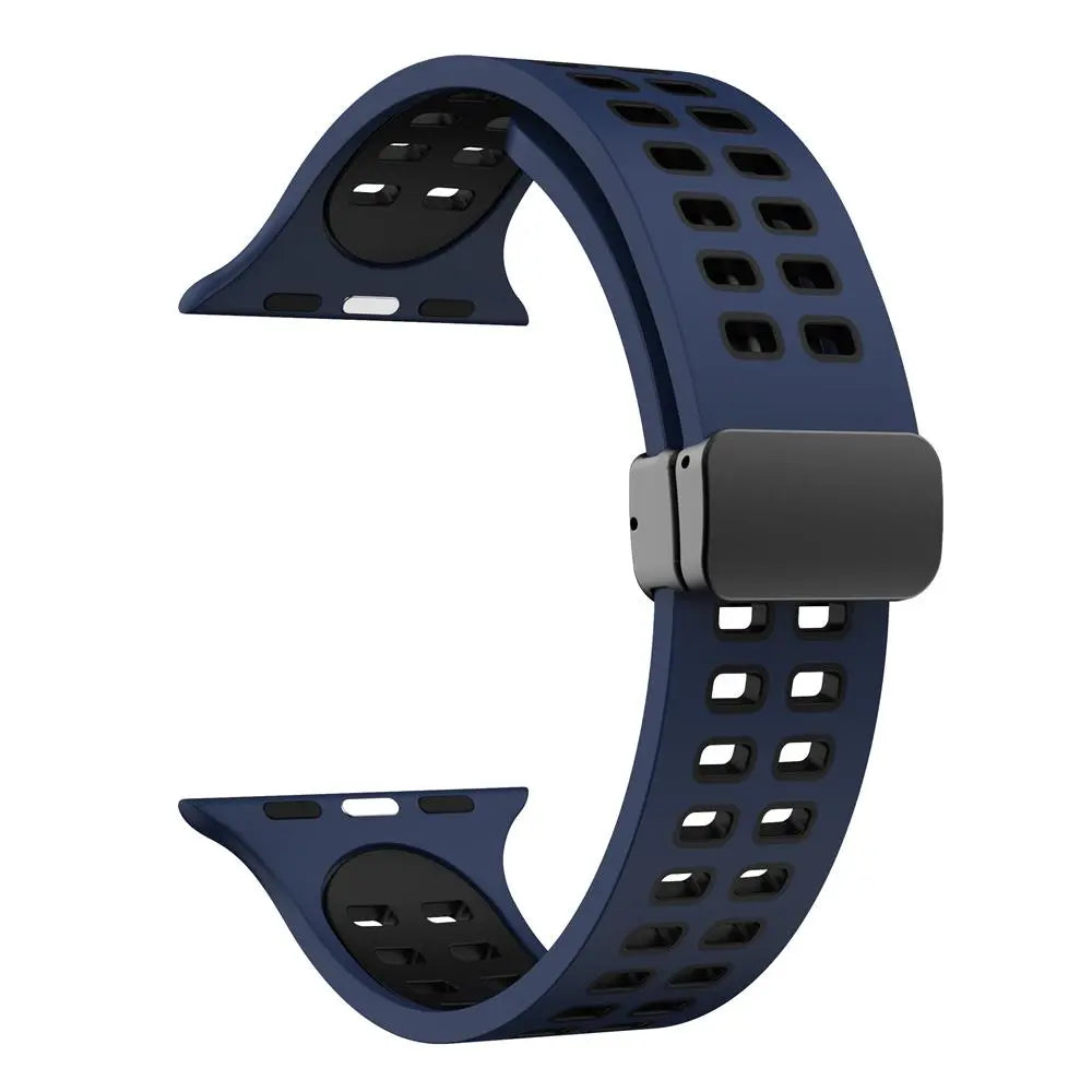 MagSport Silicone Band: Magnetic Metal Buckle Sport Band for Apple Watch - Pinnacle Luxuries