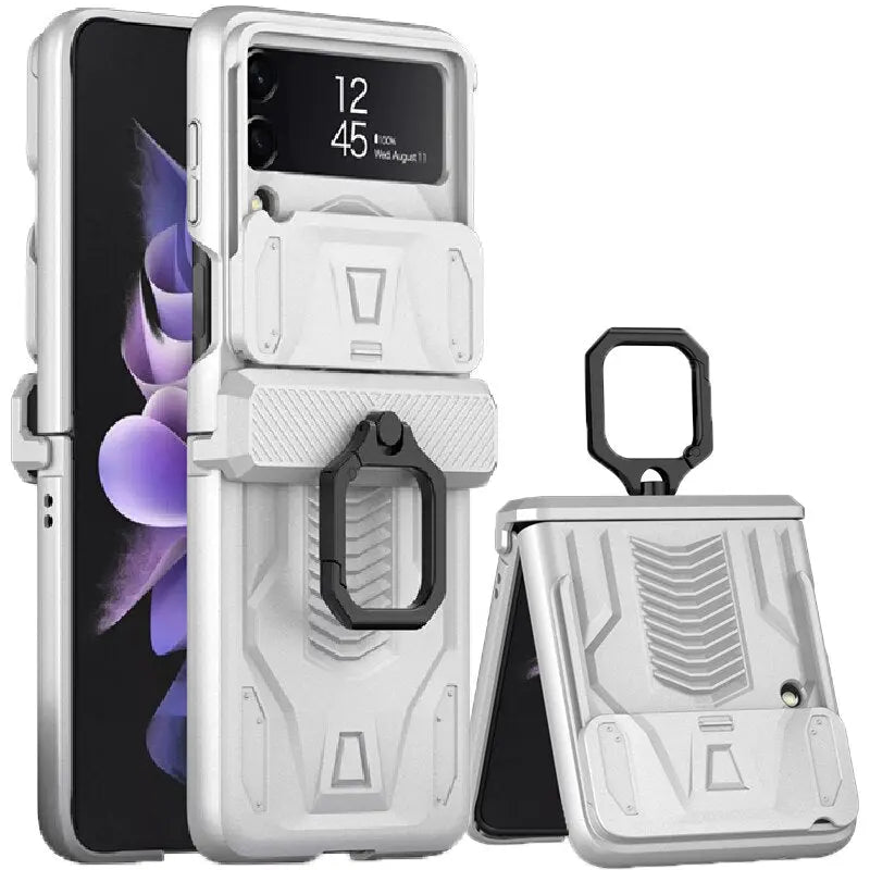 Pinnacle 360 Armor Magnetic Hinge Ring Case For Samsung Galaxy Z Flip 3& 4 - Pinnacle Luxuries