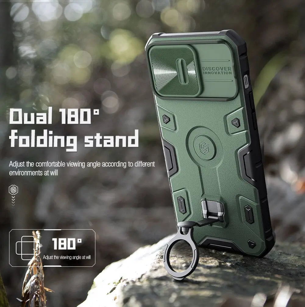 360 Military Grade Ring Kickstand Case For iPhone 14 - Pinnacle Luxuries